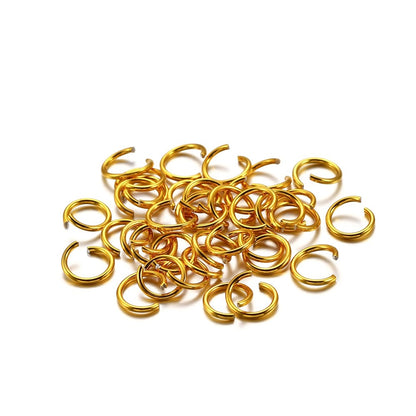 300pcs 6-10mm Aluminum Soft Open Loop Jump Rings