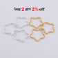 Gold Star 16.5mm Twisted Jump Rings, 50pcs