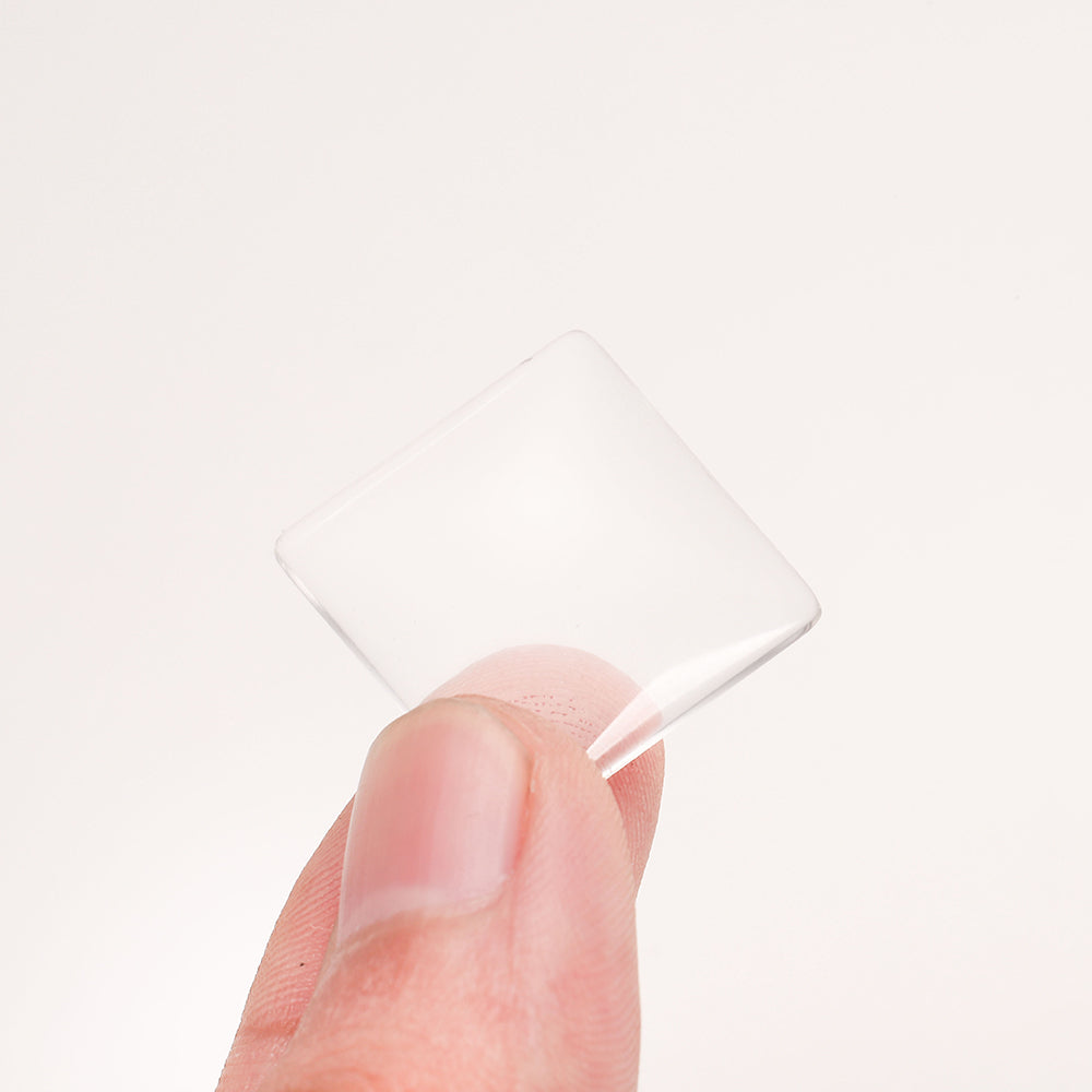 5–50 Stück 6–40 mm klare, quadratische Glas-Cabochons