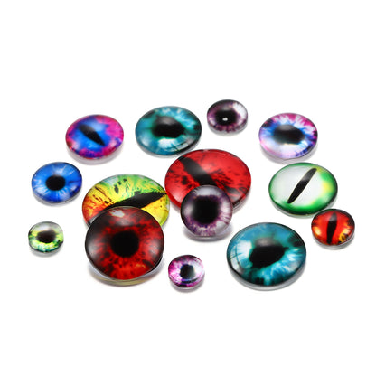 20PCS 8-20mm Mixed Colors Glass Cabochon for DIY