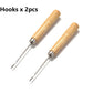 2pcs Wooden Sewing Awl for Leather & Jewelry Crafting
