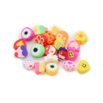 50pcs Mixed Shape Polymer Clay Beads