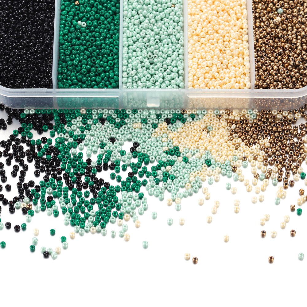 5 Color 2mm Czech Seed Beads Box