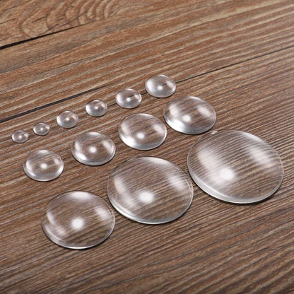 5-50pcs 8-30mm Round Flat Back Glass Cabochon