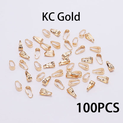 Pendant Clips Pinch Bail, 50-100pcs