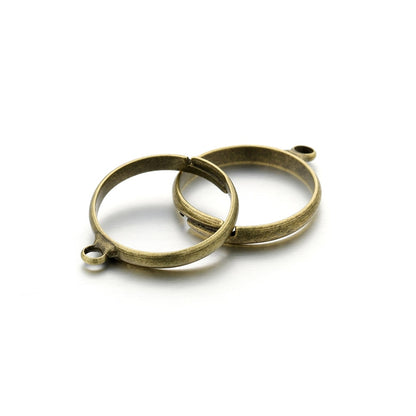 20pcs Silver Plated Adjustable Ring Settings