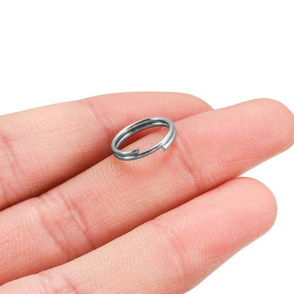 50-100pcs, 6-12mm Steel Double Loop Jump Rings