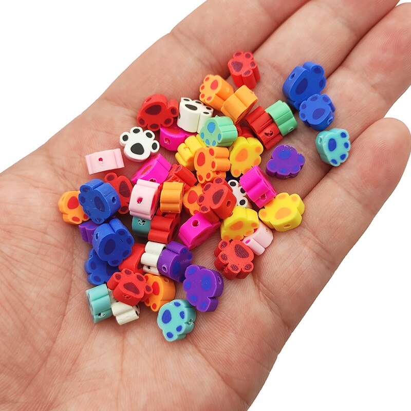 50pcs Mixed Motif Polymer Clay Beads