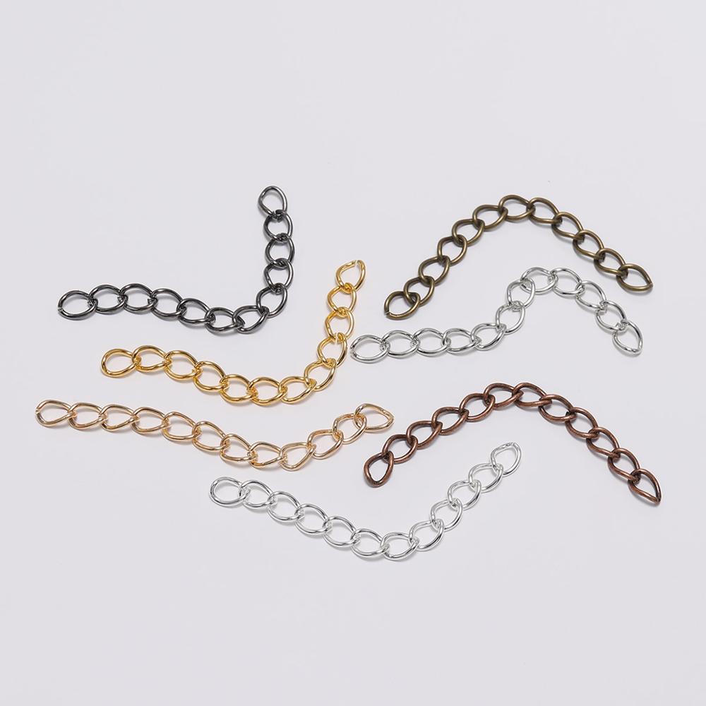 50mm 70mm  Necklace Extension Chain, 100pcs lot