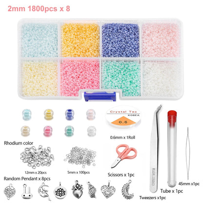 2mm Czech Glass Seed Beads Set