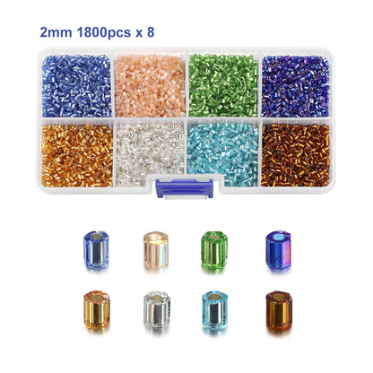 3 mm Charm-Perlen, 9000-teiliges Box-Set