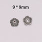 9mm Flower Torus Bead Caps, 50pcs