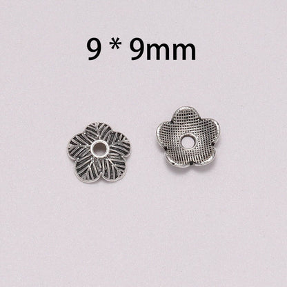 Capuchons de perles tore fleur 9 mm, 50 pièces