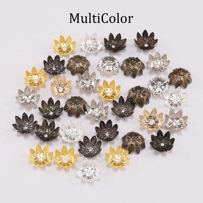 8, 10mm Lotus Flower Spacer Bead Caps, 200pcs