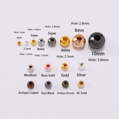 Runde Abstandsperlenkugel 2–10 mm, 30–500 Stück