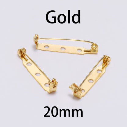 20pcs 20-32mm Brooch Base Back Bar Badge Holder