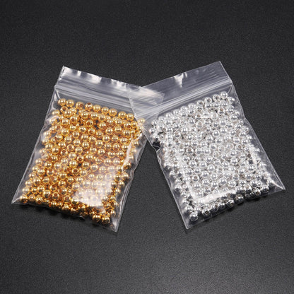 Gold Color Round Spacer Beads 3-6mm, 30-300pcs