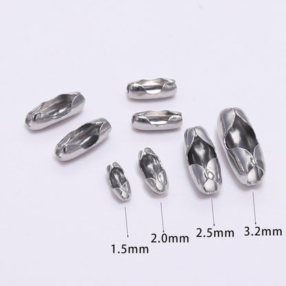 Stainless Steel Ball Chain Connector Clasps 1.5-3.2mm, 50pcs