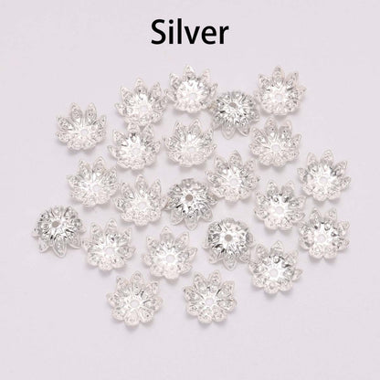 8, 10mm Lotus Flower Spacer Bead Caps, 200pcs