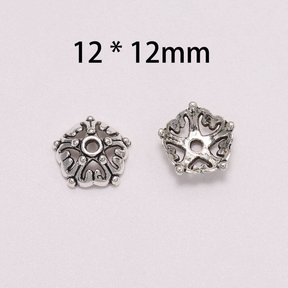 Capuchons de perles en forme d'étoile antique de 12 mm, 20 pièces