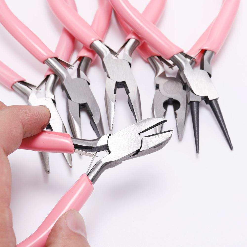 Pink Jewelry Pliers for Beadwork & Wire Cutting
