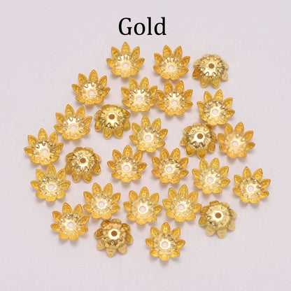 8, 10mm Lotus Flower Spacer Bead Caps, 200pcs