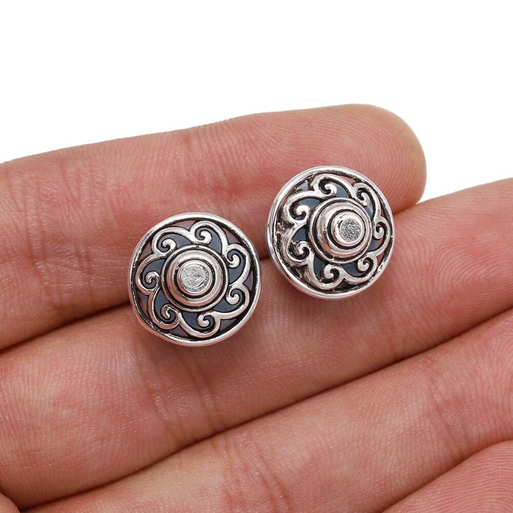 14.5mm Tibetan Sun Flower Antique Bead Caps, 20pcs