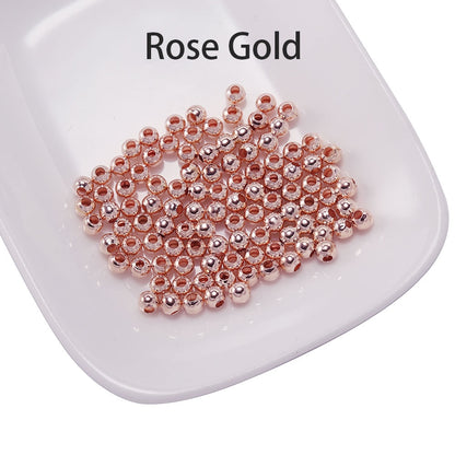 Gold Color Round Spacer Beads 3-6mm, 30-300pcs