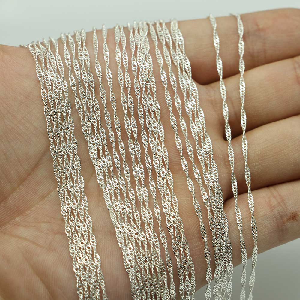 Necklace Water Wave Chains with lobster clasp - 12Pcs Pack 42cm