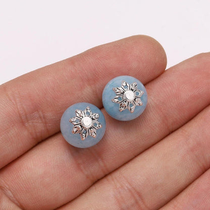 9mm 8-Petal Tibetan Antique Flower Bead Caps, 100pcs