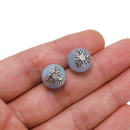 Capuchons de perles de fleurs creuses à 3 pétales de 10 mm, 50 pièces