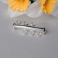 Solid 925 Sterling Silver Clasp 3 Strand Tube Clasp