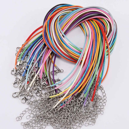 1.5mm Colorful Fauxs Leather Cord Adjustable Braided Rope, 10Pcs Lot