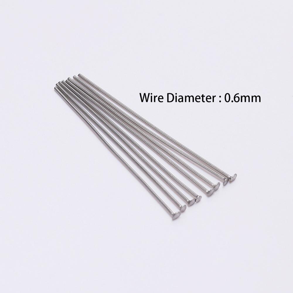 200pcs/Bag 20 25 30 40 50 60mm Flat Head Pins Gold/Silver  Color/Bronze/Rhodium Headpins For Jewelry Findings Making DIY Supplies