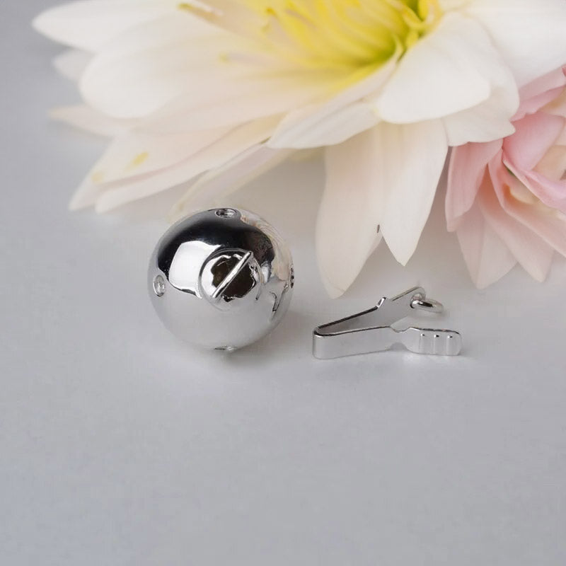 Solid 925 Sterling Silver Round Ball Box Clasp