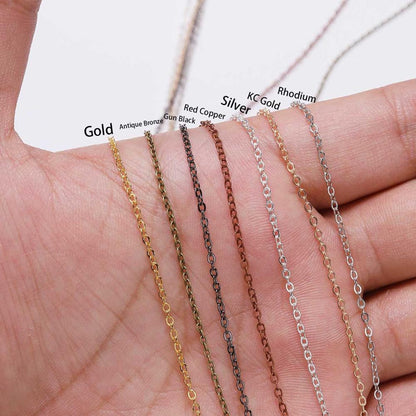 1.5 2mm Oval Link Necklace Chain, 5m lot