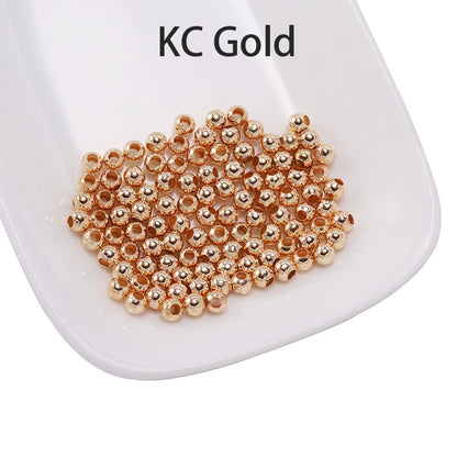 Gold Color Round Spacer Beads 3-6mm, 30-300pcs