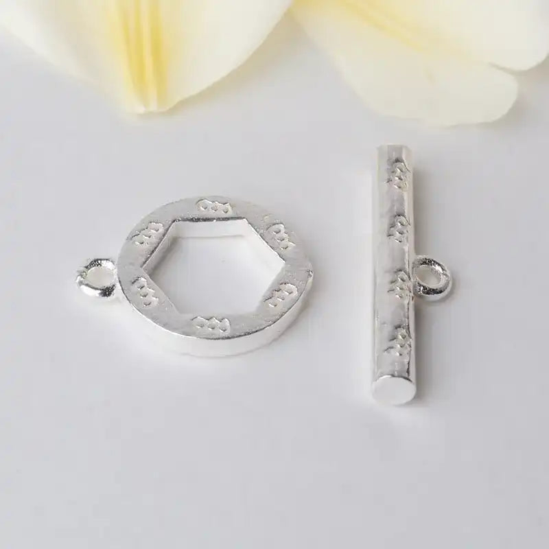 Solid 925 Sterling Silver Toggle Clasp