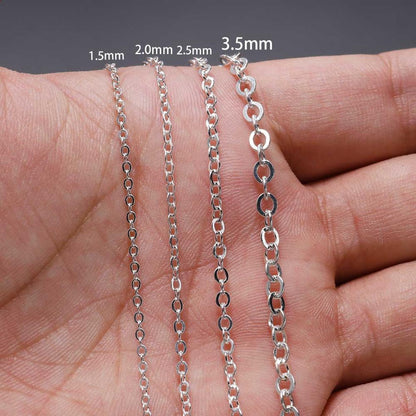 1.5 2mm Oval Link Necklace Chain, 5m lot