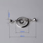 925 Sterling Silver Triple Circle Clasp with Cubic Zirconias for Beaded Jewelry