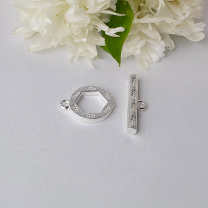 Solid 925 Sterling Silver Toggle Clasp