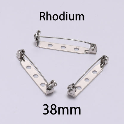 20pcs 20-32mm Brooch Base Back Bar Badge Holder