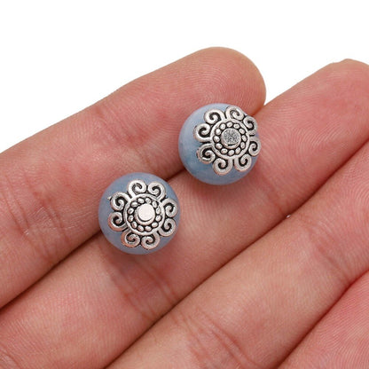 10mm Antique Carved Flower Bead Caps, 50pcs