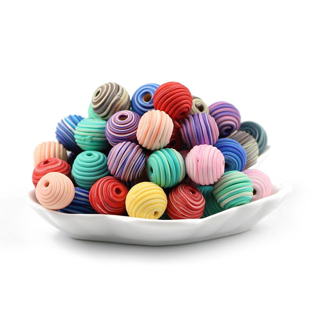 15mm Large Round Polymer Clay Beads