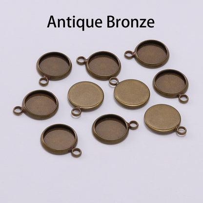 20pcs 10 12 16mm Round Cabochon Base Tray