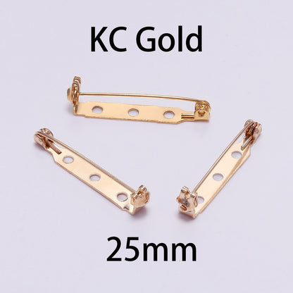 20pcs 20-32mm Brooch Base Back Bar Badge Holder