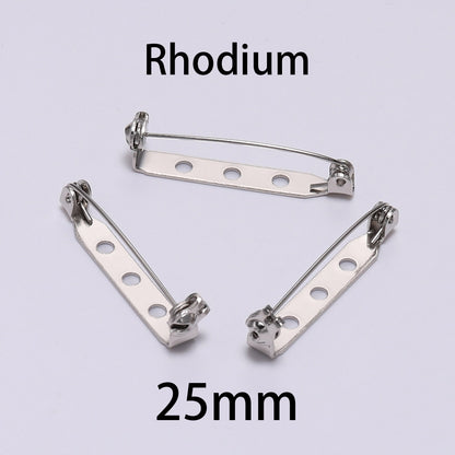 20pcs 20-32mm Brooch Base Back Bar Badge Holder