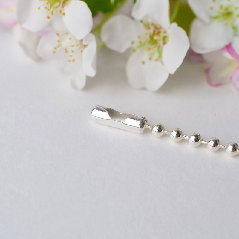 Solid 925 sterling silver Ball Chain Connector Clasp