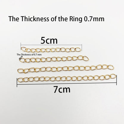 50 mm 70 mm Halsketten-Verlängerungskette, 100 Stück