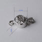 Solid 925 Sterling Silver 1-strand Pearl Flower Box Clasp